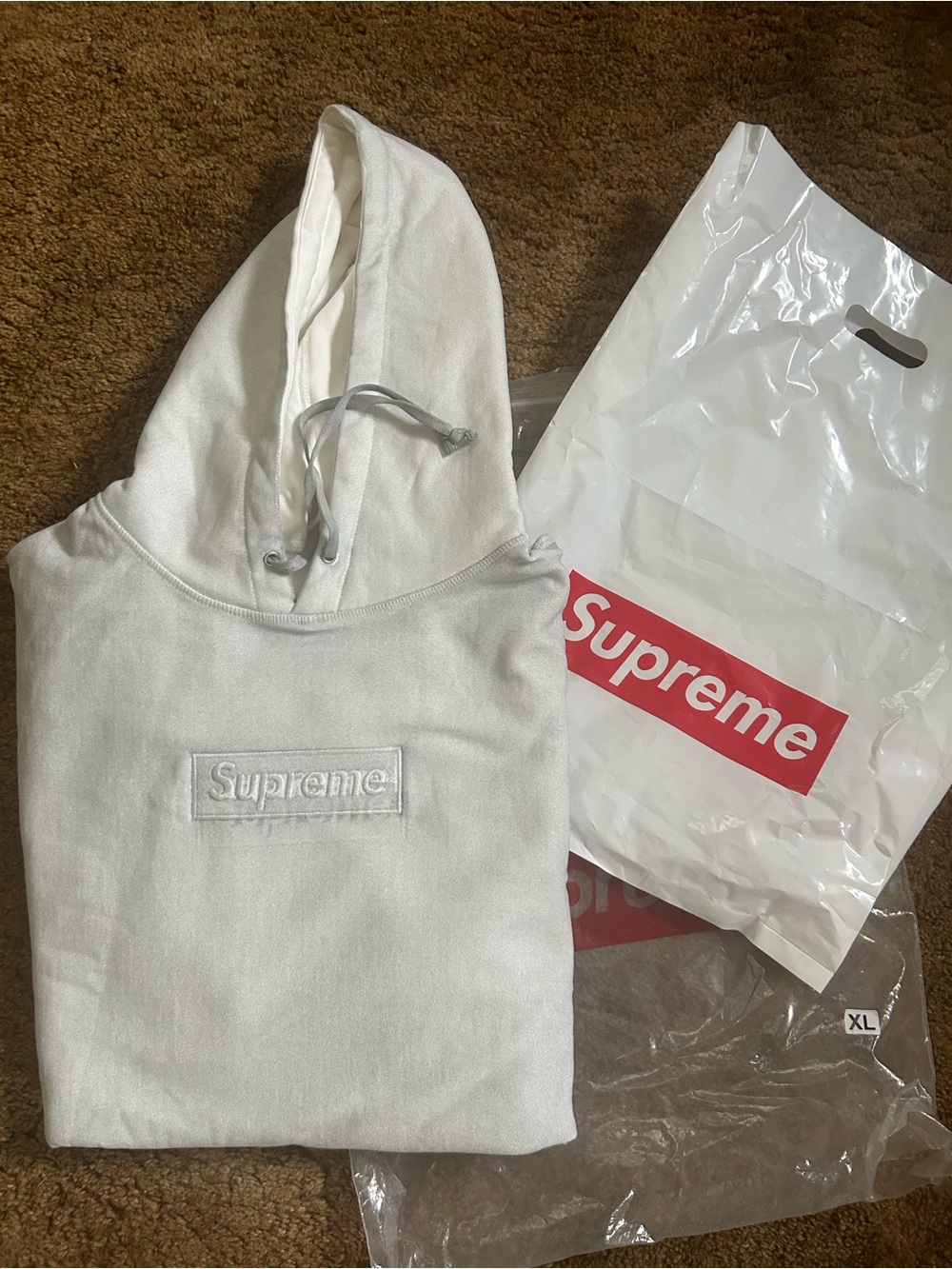 Supreme x MM6 hoodie. White colorway. XL